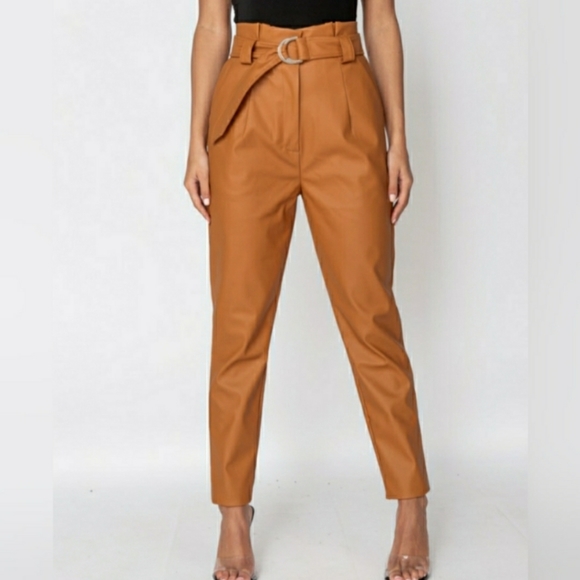 LAST ONE 💎 PaperBag Faux Leather Pants - Picture 3 of 7